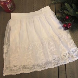 Amy Byer girls lace white skirt